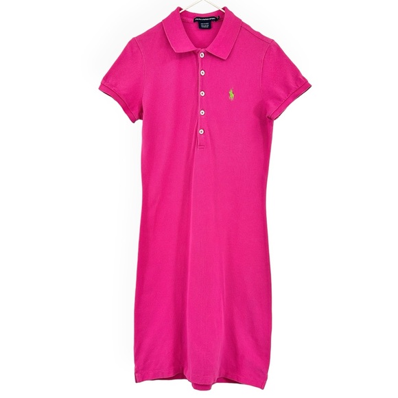 Ralph Lauren Dresses & Skirts - Ralph Lauren Sport Fuchsia Hot Pink Interlock Mini Polo Shirt Dress sz XS